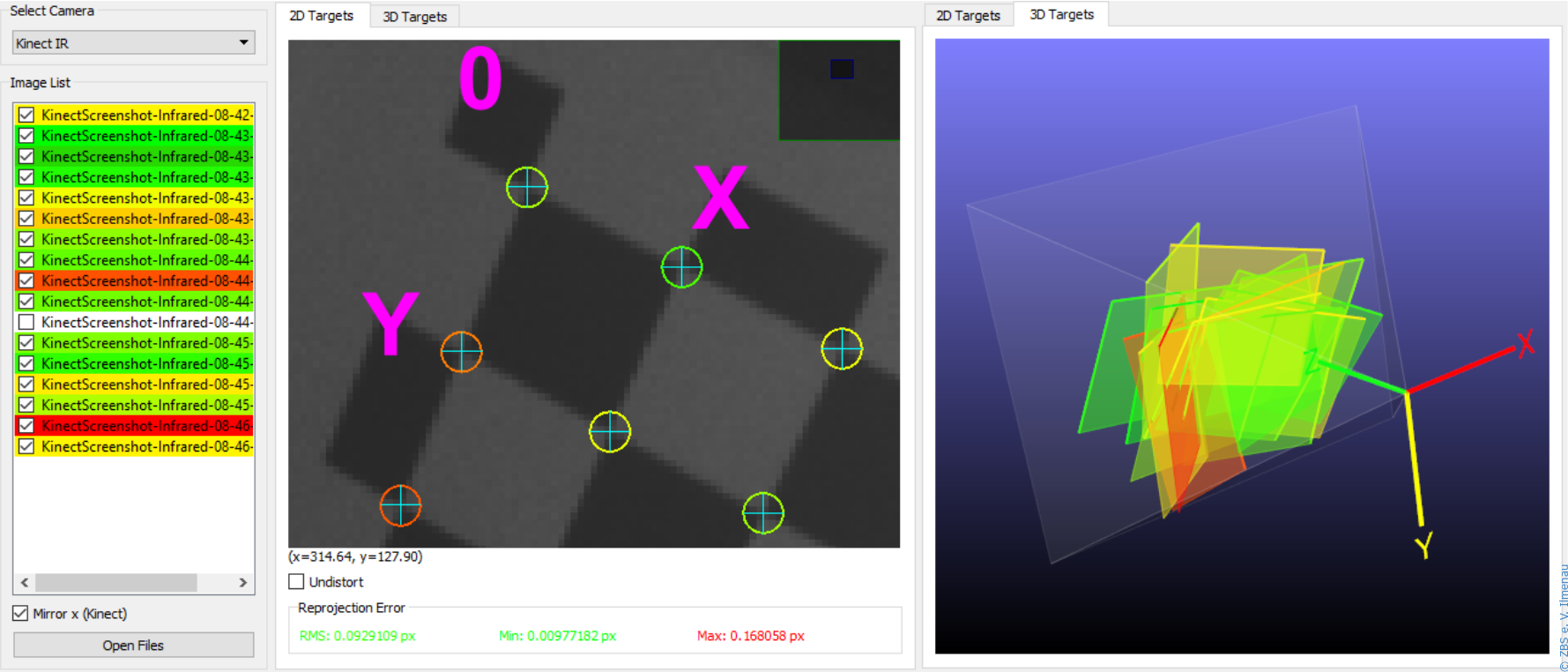 3D-EasyCalib Intrinsische Kalibrierung